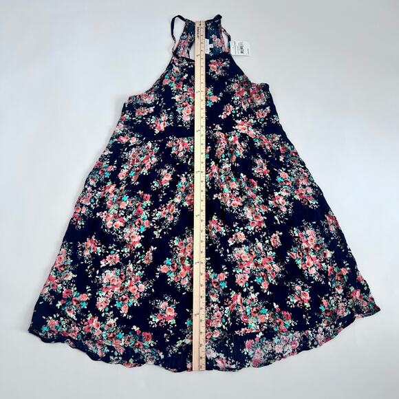 SOCIALITE WOMENS FLORAL PRINT HALTER DRESS FLORAL FLOWY NWT SIZE LARGE - Picture 11 of 12